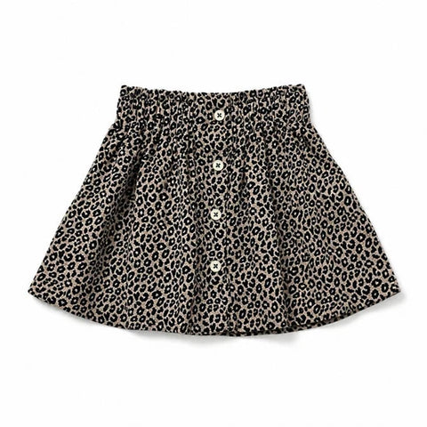 Piupiuchick Brown Animal Print Short Skirt