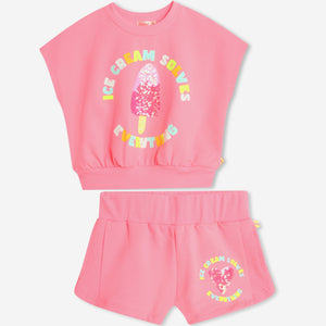 BILLIEBLUSH "ICE CREAM SOLVES EVERYTHING" TOP AND SHORTS