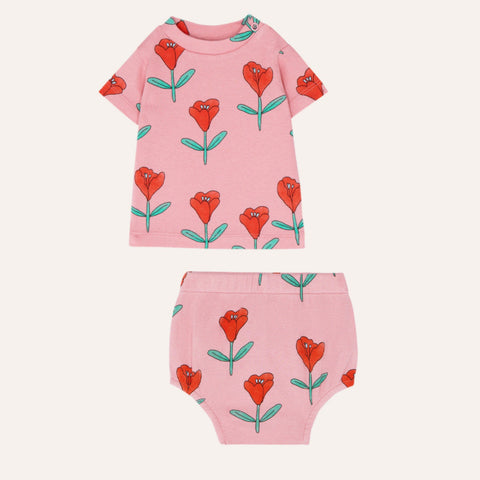 THE CAMPAMENTO PINK TULIPS BABY SET