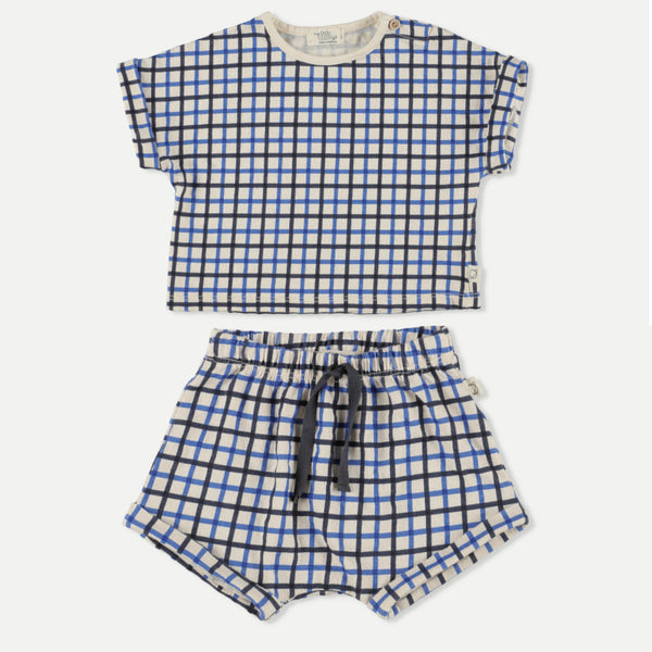 MY LITTLE COZMO NAVY CHECK LEIFE SET
