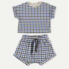 MY LITTLE COZMO NAVY CHECK LEIFE SET