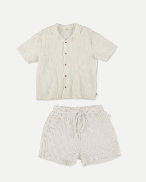 MY LITTLE COZMO SOFT GAUZE IVORY PABLO BABY SET