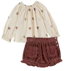 Emile Et Ida Violine Velour Bloomer