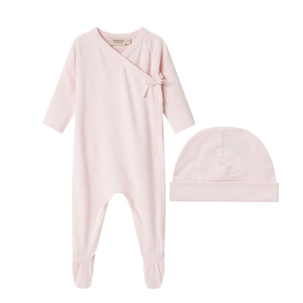 Marmar Rosa Mélange Footie & Hat Set