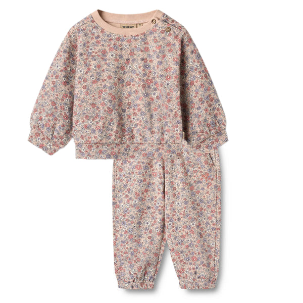 Wheat Rose Dust Flower Lia Sweatshirt & Chevy Sweatpants Set