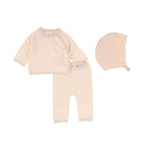 MARMAR COPENHAGEN CREAMY TAUPE HEART SWEATER SET