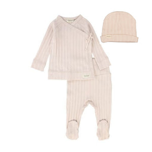 MARMAR COPENHAGEN CREAMY TAUPE DETAILED WRAP SET