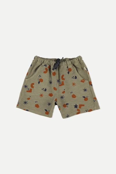 MY LITTLE COZMO DOUBLE FACE SHAPE GREEN JULIAN SHORTS