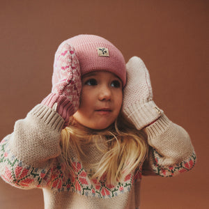 Wheat Warm Sand Jaquard Alberte Knit Sweater