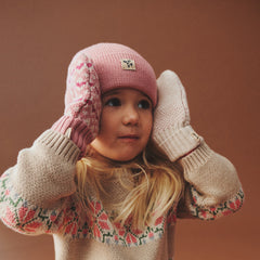 Wheat Warm Sand Jaquard Alberte Knit Sweater