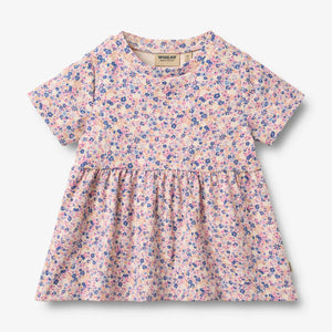 Wheat Pink/Blue Flowers Anna Dress
