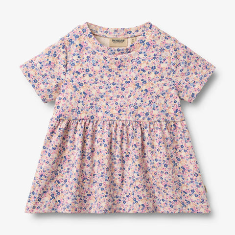 Wheat Pink/Blue Flowers Anna Dress