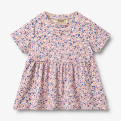 Wheat Pink/Blue Flowers Anna Dress