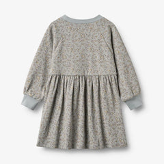 Wheat Slightly Blue Flowers Dorthea Dress