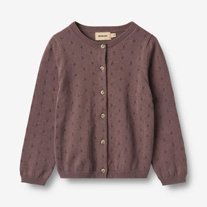 Wheat Plum Knit Maia Cardigan