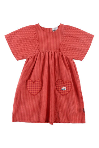 Loud Red Check Breeze Dress