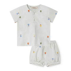 MarMar Beige Fruit Embroided Tero Set