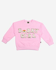 PETITE HAILEY PINK B-DAY GIRL SWEATSHIRT LEGGING SET