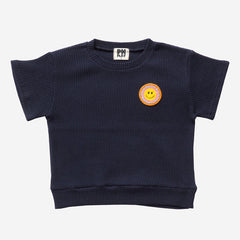 PETITE HAILEY NAVY SMILE WAFFLE SET