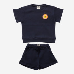 PETITE HAILEY NAVY SMILE WAFFLE SET