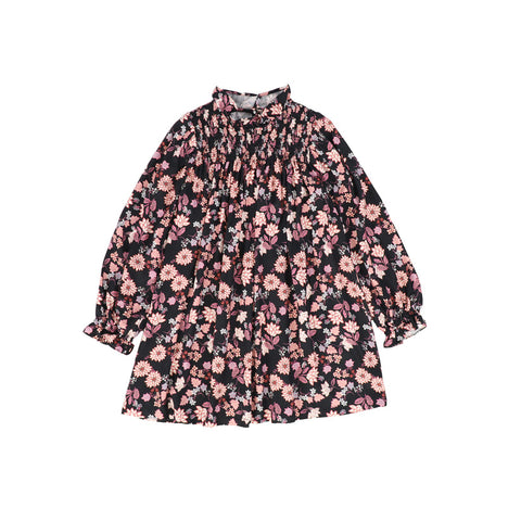 petite amalie cord embroidered smock dress Petite Amalie Cord Embroidered Smock Dress Black Embro / 6Y