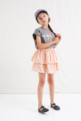 TOCOTO VINTAGE PINK HEART PRINT MINI SKIRT