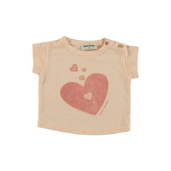 TOCOTO VINTAGE PINK HEART BABY TSHIRT