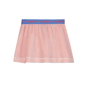 BONMOT DUSTY PINK 2 STRIPE VELVET SKIRT