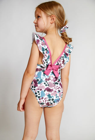 SUNCRACY CRAYONS RUFFLES AND BOW PALERMO MULTICOLOR SWIMSUIT
