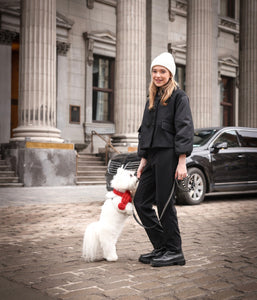 Mantel Black Wool/Nylon Combo Jacket