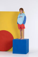 BONMOT RIVER BLUE ZIP SWEATSHIRT