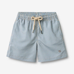 Wheat Blue Swim Stripe Jackie Swim T-Shirt & Hansi Swim Trunks