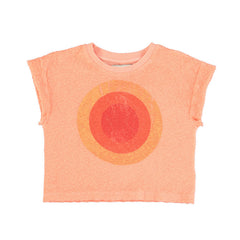 PIUPIUCHICK CORAL W\ "LA PLAYA" PRINT T-SHIRT