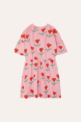 THE CAMPAMENTO PINK TULIPS ALLOVER DRESS