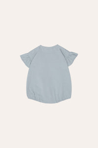 THE CAMPAMENTO BLUE LOVE IS IN THE AIR ROMPER