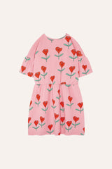 THE CAMPAMENTO PINK TULIPS ALLOVER DRESS