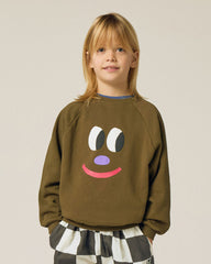 The Campamento Green Big Smiling Face Sweatshirt