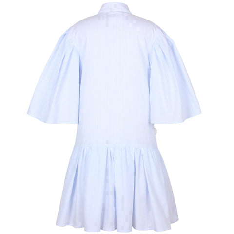 JESSE AND JAMES BLUE FLOWER APPLIQUE TIE DRESS