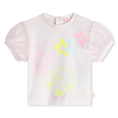 BILLIEBLUSH FLOWER GRAPHIC TSHIRT W/ TERRY FLOWER SHORTS