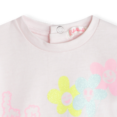 BILLIEBLUSH FLOWER GRAPHIC TSHIRT W/ TERRY FLOWER SHORTS