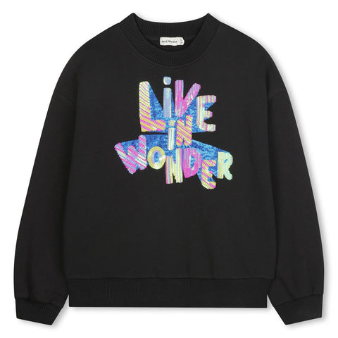 Billieblush Dark Grey "Live In Wonder" Sweatshirt