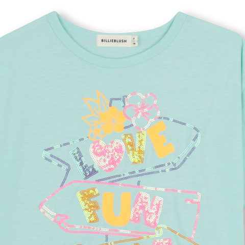 Billieblush Turquoise Ruffle Hem Dress