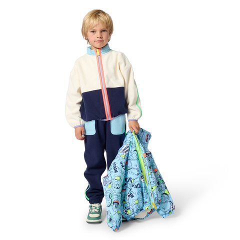 Billieblush Stone Polar Fleece Zip Up Sweatshirt