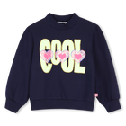 Billieblush Navy Cool Graphic Crewneck Sweatshirt