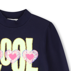 Billieblush Navy Cool Graphic Crewneck Sweatshirt