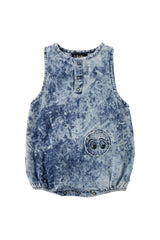 LOUD APPAREL SEASIDE BLUE DYE ROMPER