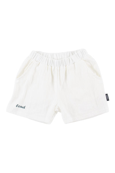 LOUD APPAREL WHITE KAHLAI SHORTS
