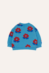 The Campamento Blue Big Flower Baby Sweatshirt & Jogging Pants Set