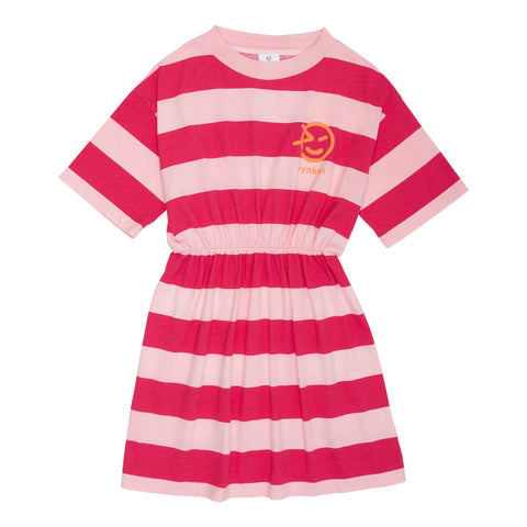WYNKEN POP PINK/MAGENTA WIDE STRIPE DRESS