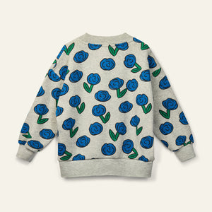 Wynken Grey Melange Dancing Dahlia Sweatshirt